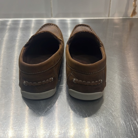 Boys Florsheim kids Jasper Venetian Jr. brown leather loafer 3.5 - Picture 3 of 8